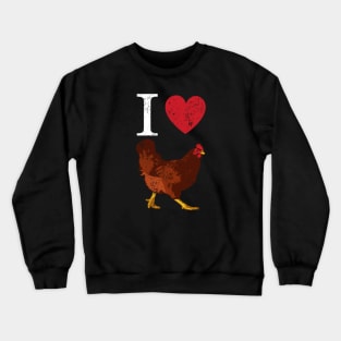 I heart Chickens Vintage Crewneck Sweatshirt